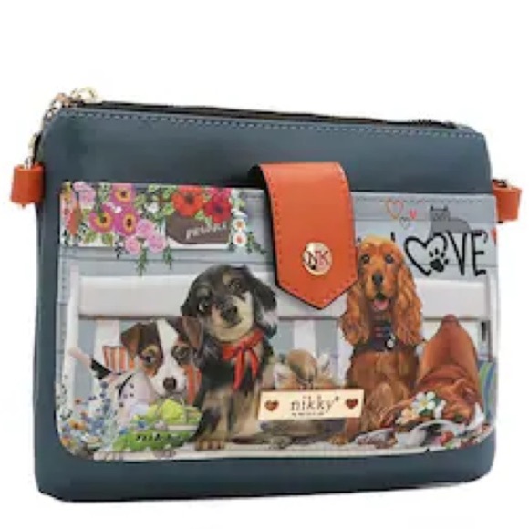 Nikky Nicole Lee Dog Print Wallet w/ Coin Purse – New w/ Damaged Box - Picture 2 of 9